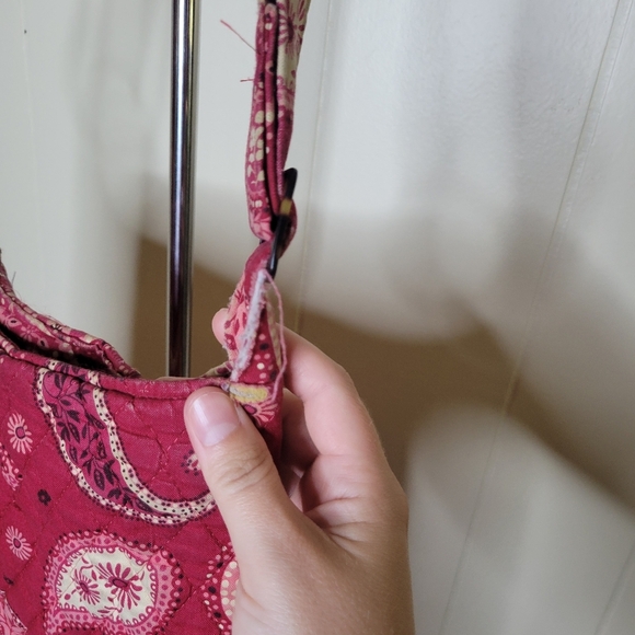 Vera Bradley Mesa Red Paisley Quilted Crossbody Purse - Picture 9 of 9